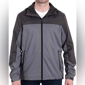 GERRY Black Grey Lightweight Hooded Windbreaker Jacket Size XXL